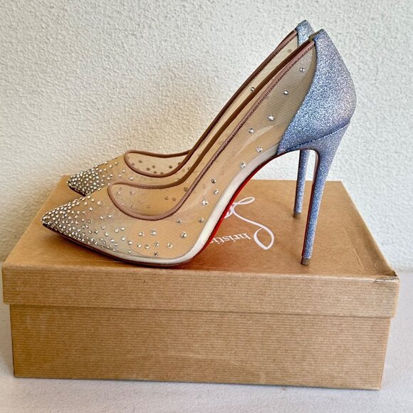 Christian Louboutin Mini Glitter Follies Strass Pump - Picture 3 of 9